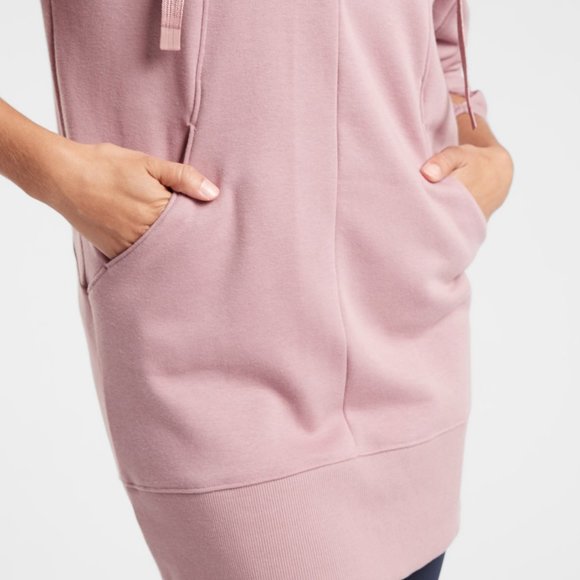 NEW Athleta Cozy Karma 1/4 Zip Dress mauve pink S - Picture 4 of 5